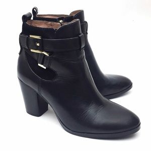 Louise et Cie Vianne Black Leather Ankle Boots